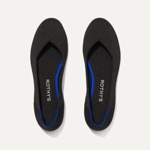 Rothy's Flat - Black Solid, Size 6